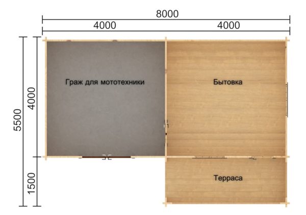 Гараж из минибруса Квадро 8×5.5м