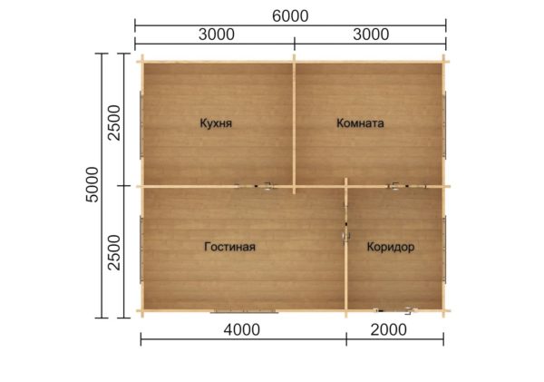 Садовый дом из мини бруса Гонконг 6×5м