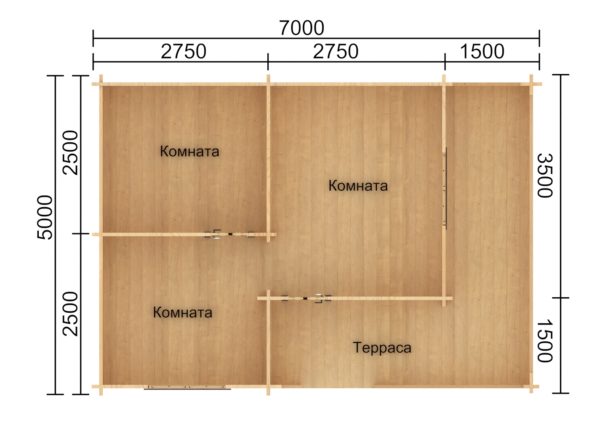 Садовый домик «Терем» 7×5 м